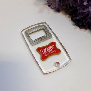 Vintage Acrylic Beer Bottle Opener Miller High Life Brewery Collectibles Barware